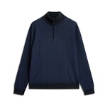Grand Birdseye Half Zip In Ctn Cash // Navy (S)