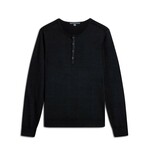 Eren Ls Merino Blend Henley W Magic Wash // Black (S)