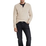 Alhandra Regular Fit Henley With Distress Terry St // Hay (S)