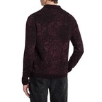 Oliver Ls Jacquard Sweater Polo // Dark Plum (S)
