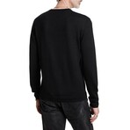 Novas Regular Fit Crewneck With Whip Stitch Detail // Black (XS)