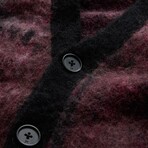 Dio Ls Multi Color Jacquard Cardigan // Dark Plum (XS)