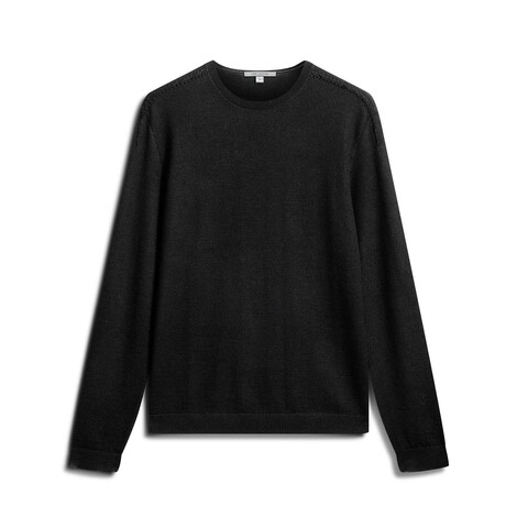 Novas Regular Fit Crewneck With Whip Stitch Detail // Black (XS)