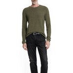 Riley Ls Texture Crew W Vintage Wash // Teakwood (XS)