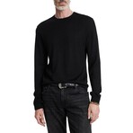 Novas Regular Fit Crewneck With Whip Stitch Detail // Black (XS)