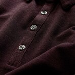 Maleo Regular Fit Ls Polowith Shoulder Detail // Merlot (XS)