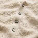 Alhandra Regular Fit Henley With Distress Terry St // Hay (S)