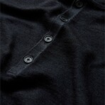 Eren Ls Merino Blend Henley W Magic Wash // Black (S)