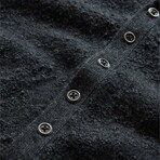 Alhandra Regular Fit Henley With Distress Terry St // Charcoal (S)