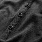 Carver Regular Fit Ls Henley With Shoulder Detail // Carbon Grey (XS)