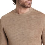 Aveiro Regular Fit Tussahsilk Crew // Almond (S)