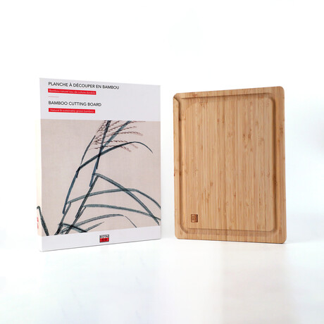 Bamboo Cutting Board With Juice Groove And Hidden Handles // 40 X 30 X 2 Cm