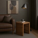 Bare Decor Slotted Arch Accent Table in Solid Teak Wood