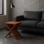 Bare Decor Felipa Folding Teak End Table, 23"