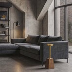 Bare Decor Maya Small Round Accent Table in Solid Metal and Wood, 8x8x25