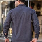 Corduroy Type Chest Pockets Button-Up Shirt // Smoked (XL)