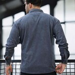 Corduroy Type Button-Up Shirt // Smoked (XL)