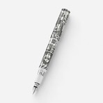 Warner Bros 100th Anniversary Limited Edition Silver + White Fountain Pen // ISWBN5SE (Nib Size: Extra Fine (EF))