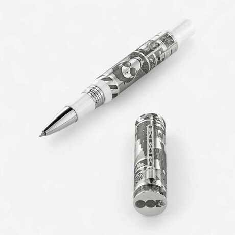 Warner Bros. 100th Anniversary Limited Edition Silver + White Rollerball Pen // ISWBNRSE