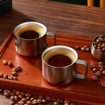 Titanium Espresso Set // 100 ml Cup + Spoon + Coaster