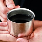 Titanium Espresso Set // 100 ml Cup + Spoon + Coaster