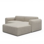 Rund Modular System // Sectional Sofa Right Facing Chaise (Boucle Beige)