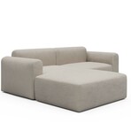 Rund Modular System // Sectional Sofa Left Facing Chaise (Boucle Beige)
