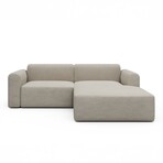 Rund Modular System // Sectional Sofa Right Facing Chaise (Boucle Beige)