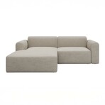 Rund Modular System // Sectional Sofa Left Facing Chaise (Boucle Beige)
