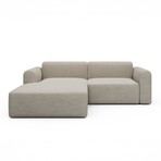 Rund Modular System // Sectional Sofa Left Facing Chaise (Boucle Beige)