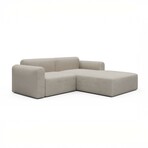 Rund Modular System // Sectional Sofa Right Facing Chaise (Boucle Beige)
