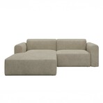 Rund Modular System // Sectional Sofa Left Facing Chaise (Boucle Beige)