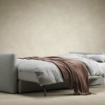 Tripi Queen Size Sleeper Sofa + Storage in Base (Avella Warm Grey)