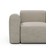 Rund Modular System // Sectional Sofa Right Facing Chaise (Boucle Beige)