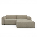 Rund Modular System // Sectional Sofa Right Facing Chaise (Boucle Beige)