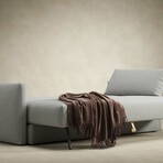 Tripi Queen Size Sleeper Sofa + Storage in Base (Avella Warm Grey)