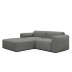 Rund Modular System // Sectional Sofa Left Facing Chaise (Boucle Beige)