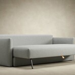 Tripi Queen Size Sleeper Sofa + Storage in Base (Avella Warm Grey)