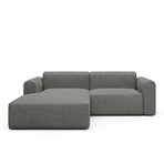 Rund Modular System // Sectional Sofa Left Facing Chaise (Boucle Beige)
