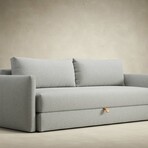Tripi Queen Size Sleeper Sofa + Storage in Base (Avella Warm Grey)