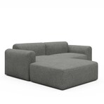 Rund Modular System // Sectional Sofa Left Facing Chaise (Boucle Beige)