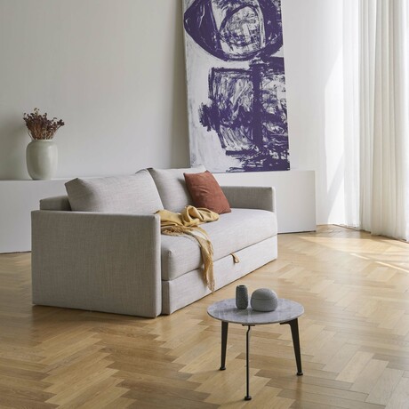 Tripi Queen Size Sleeper Sofa + Storage in Base (Avella Warm Grey)