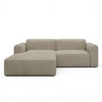 Rund Modular System // Sectional Sofa Left Facing Chaise (Boucle Beige)