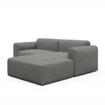 Rund Modular System // Sectional Sofa Right Facing Chaise (Boucle Beige)