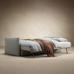 Tripi Queen Size Sleeper Sofa + Storage in Base (Avella Warm Grey)