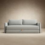 Tripi Queen Size Sleeper Sofa + Storage in Base (Avella Warm Grey)