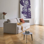 Tripi Queen Size Sleeper Sofa + Storage in Base (Avella Warm Grey)