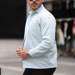 Solid Chest Pocket Button-Up Shirt // Baby Blue (XL)