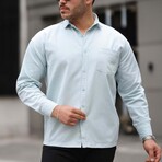 Solid Chest Pocket Button-Up Shirt // Baby Blue (XL)