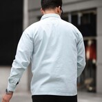 Solid Chest Pocket Button-Up Shirt // Baby Blue (XL)